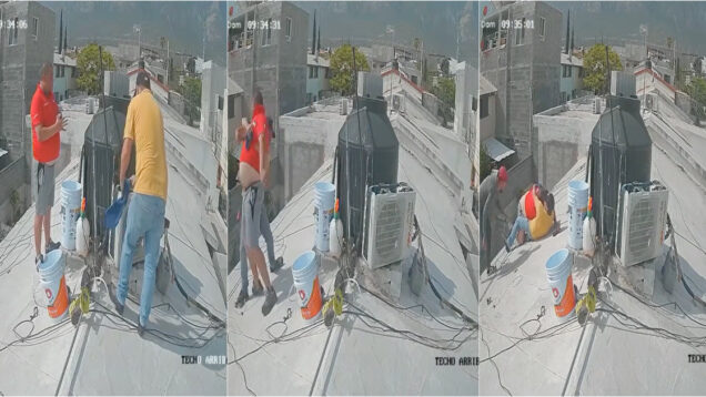 Homem salva amigo que sofreu ataque pânico ou epilepsia no telhado de uma casa