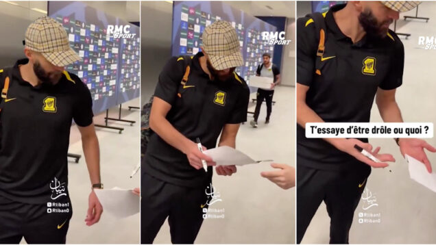 Jornalista tentou fazer trend para o TikTok com Benzema e o francês ficou irritado