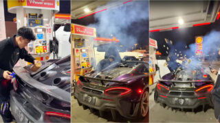 McLaren vira panela após influencer colocar milho de pipoca no motor
