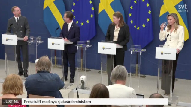 Ministra da Saúde da Suécia desmaia em entrevista ao assumir cargo