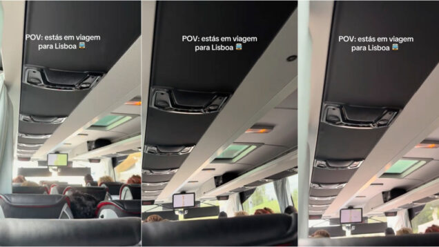 Motorista da Rede Expressos dá instruções aos passageiros que mais parecia uma anedota