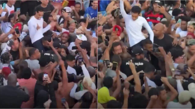 Rapper Oruam é levado em ombros por fãs após 69 dias em prisão preventiva