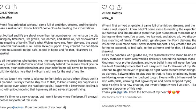 Reforço do Crystal Palace partilha a mesma mensagem de despedida de Fábio Silva