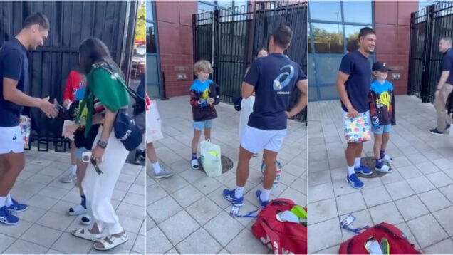 Roubo no US Open compensado criança roubada por milionário recebe presentes do tenista