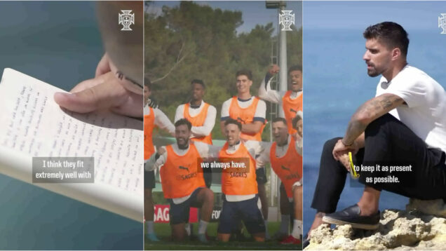 Rúben Neves lê mensagem para Diogo Jota em nome de todos os colegas da seleção