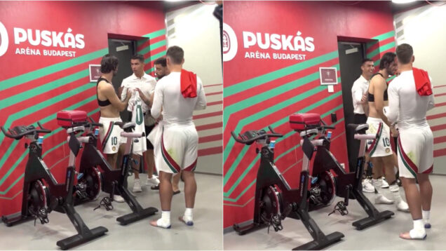 Szoboszlai oferece camisola a Ronaldo