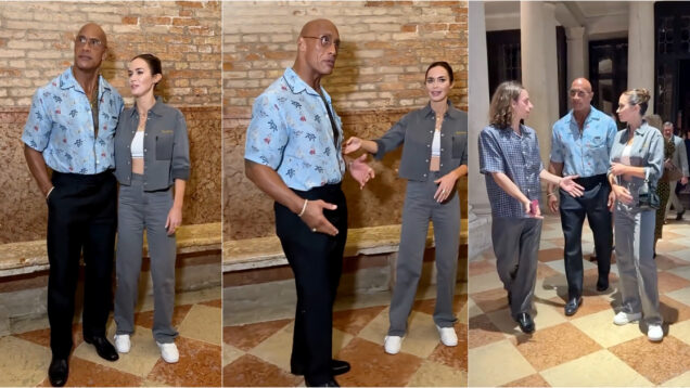 The Rock surpreende ao aparecer em Veneza com quase menos 30 quilos
