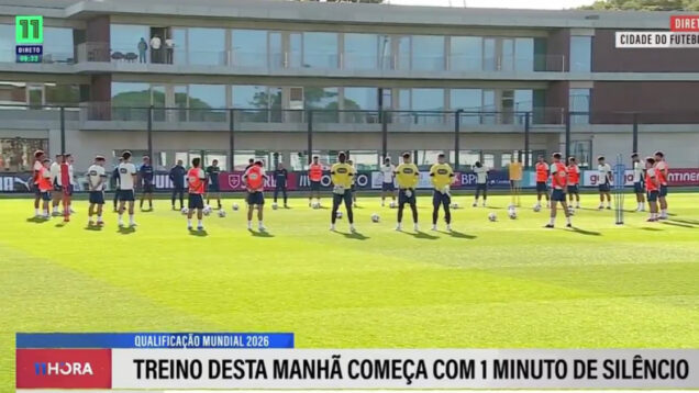 Treino da Seleção começou com 1 minuto de silêncio em homenagem às vítimas da tragédia do Elevador da Glória