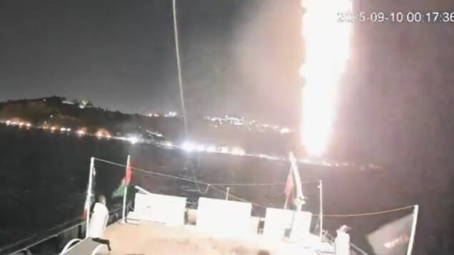 Vídeo mostra novo ataque contra flotilha humanitária