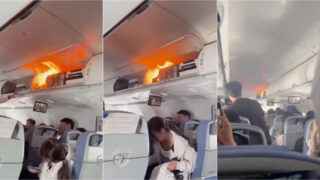 Bateria de lítio incendeia-se durante voo e obriga avião a aterragem de emergência