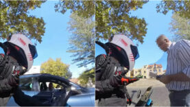 Condutor irrita-se com “ultrapassagem e raters” e manda parar motociclista