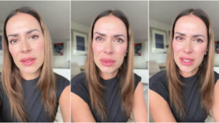 Dânia Neto não contém as lágrimas após assalto à sua casa