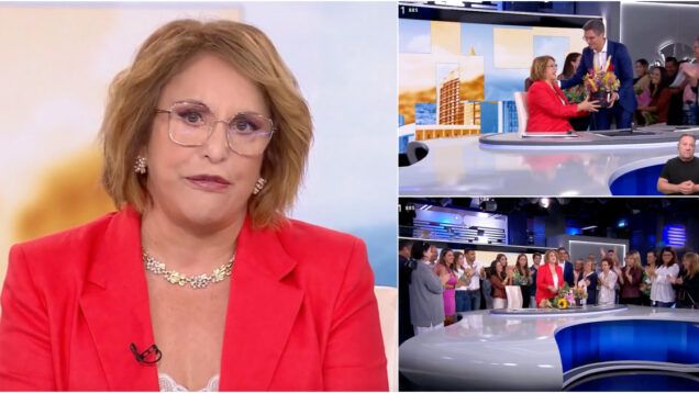 Dina Aguiar emociona-se em direto na despedida da RTP após 47 anos no canal de serviço público