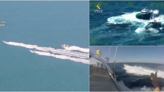 Guardia Civil filma perseguição épica por ar e mar a traficantes de droga