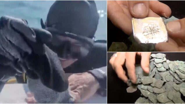 Mergulhadores encontram tesouro perdido de navio naufragado em 1715