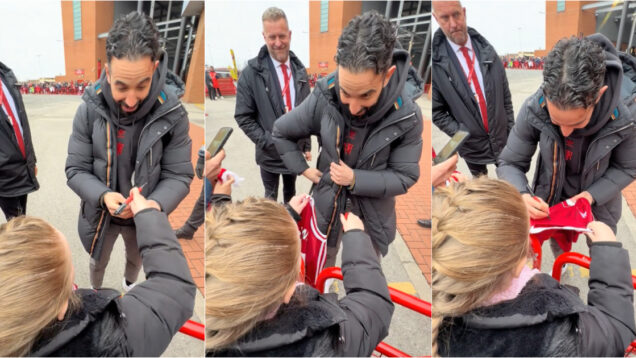 Ruben Amorim encantado com presente de adepta do Manchester United