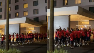 Seleção do Suriname foi acordada de madrugada por adeptos rivais e respondeu de forma inesperada