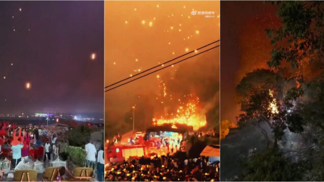 Show de drones na China termina em caos