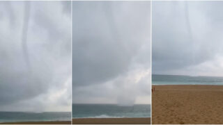 Tromba de água avistada na Praia de Alvor