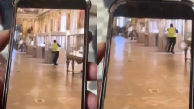 Vídeo mostra ladrão a partir vitrine e a roubar joia no Museu do Louvre