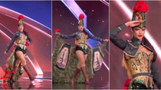 Candidata portuguesa a Miss Universo desfilou com cravos em tributo à Revolução de 25 de Abril