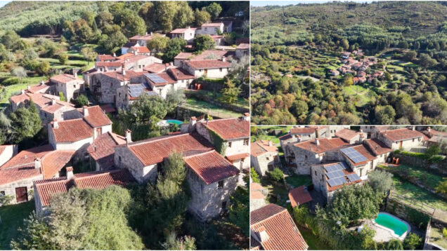 Drone mostra a aldeia histórica de Viseu que está à venda por 1,7 milhões de euros