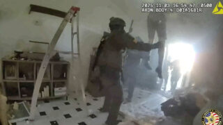 Ladrão procura refúgio no sótão mas acaba por cair sobre agentes da SWAT