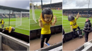 Mascote alcoolizada é expulsa de estádio em jogo da Taça de Inglaterra