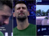 Novak Djokovic desfaz-se em lágrimas durante tributo ao seu antigo treinador Nikola Pilic