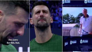 Novak Djokovic desfaz-se em lágrimas durante tributo ao seu antigo treinador Nikola Pilic
