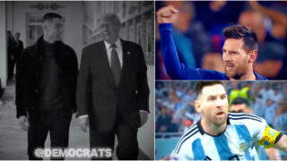 Partido Democrata usa Messi como resposta ao vídeo de Ronaldo ao lado de Trump