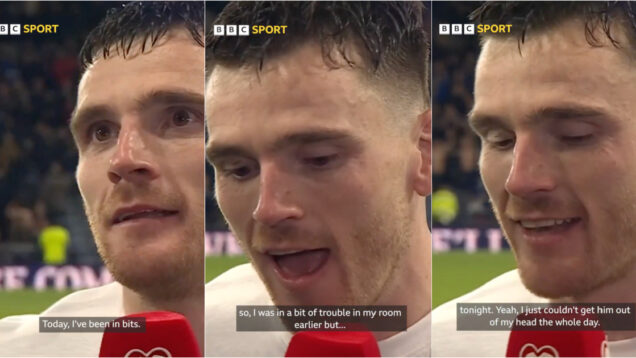 Robertson emociona-se após apuramento da Escócia