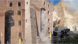 Torre do século XIII desaba durante obras em Roma e deixa feridos graves