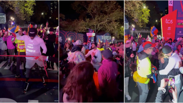 amputado cruza a meta da Maratona de Nova Iorque após 15 horas