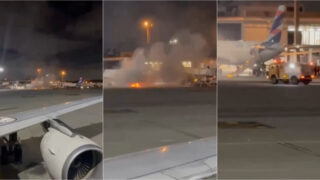 Avião com mais de 180 passageiros incendeia-se na pista em São Paulo antes da descolagem