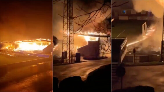 Histórico finlandês desce de divisão e bancada é destruída por incêndio causado por jovem adepto