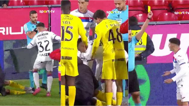 Jogador do Gil Vicente roubou maca aos bombeiros e acabou com cartão amarelo