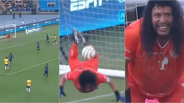 René Higuita voltou a fazer o golpe do escorpião 30 anos depois