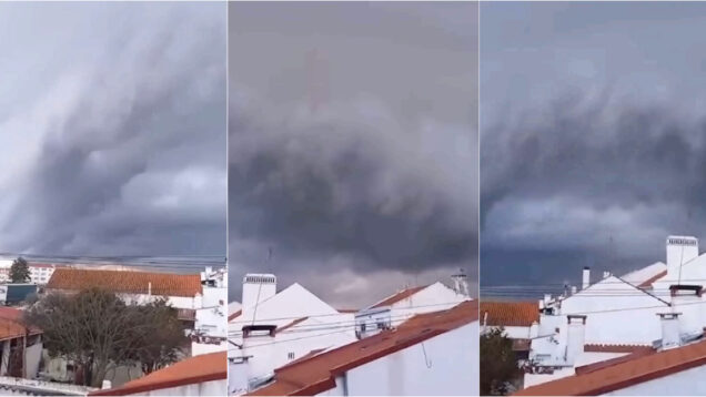 Céu de Ponte de Sor impressiona com formação de nuvem prateleira