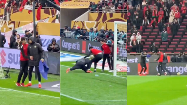 Jogadores de Marrocos fizeram de tudo para roubar a toalha do guarda-redes do Senegal