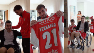 Adepto do Braga em recuperação de grave acidente é surpreendido por Ricardo Horta 1