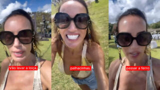 Liliana Aguiar insulta quem a acusa de ter abandonado o gato no Dubai