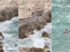 Ficou preso numa rocha, no meio do mar, em Melilla e o resgate deixou toda a gente de coração na boca