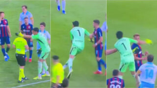 Guarda-redes expulso perde a cabeça e agride adversário com soco em Espanha