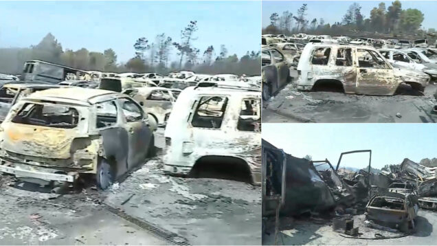 Mais de 500 carros destruídos por incêndio numa empresa de desmantelamento em Valpaços