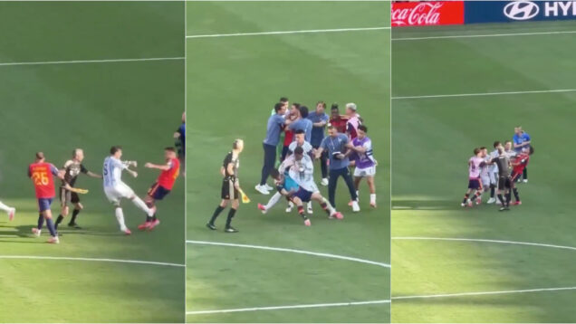Paredes perdeu a cabeça e agrediu Eric García e Gavi após a final do Mundial