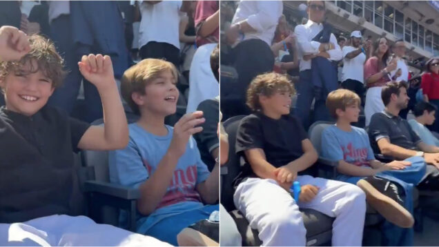 Reação de Piqué contrastou com o entusiasmo dos filhos durante a atuação de Shakira