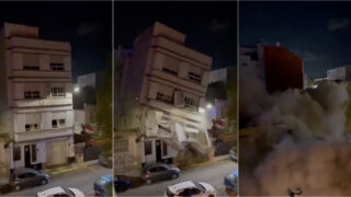 Vídeo mostra prédio de três andares a ruir por completo em Valência