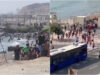 Vídeos mostram a chegada de centenas de migrantes a Ceuta vindos de Marrocos