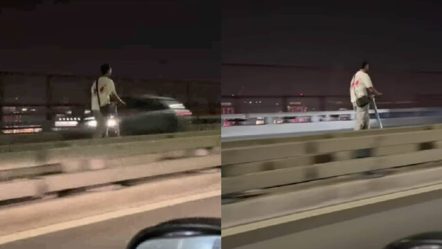 Jovem filmado de trotinete em contramão na Ponte 25 de Abril durante a madrugada